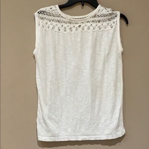 Loft off white crotchet top